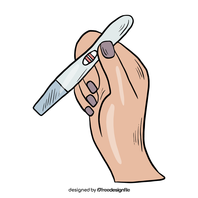 Cartoon pregnancy test clipart