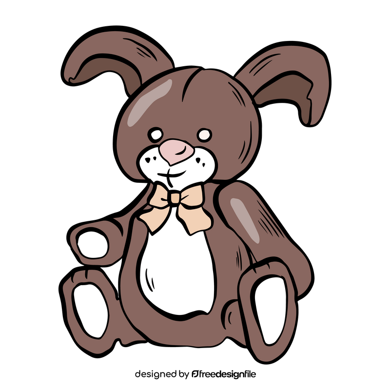 Soft toy hare clipart