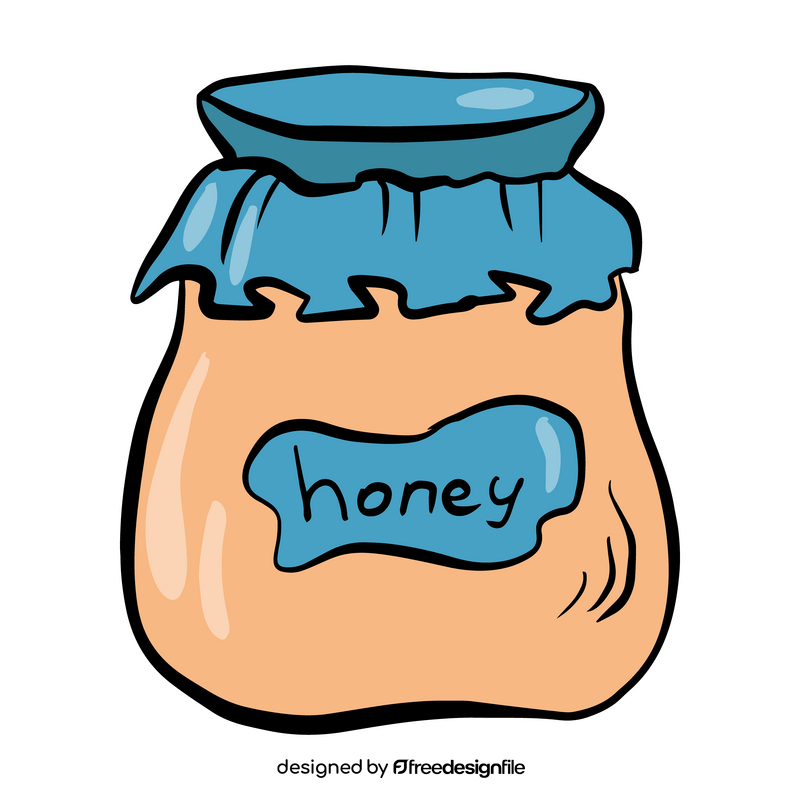 Jar of honey clipart