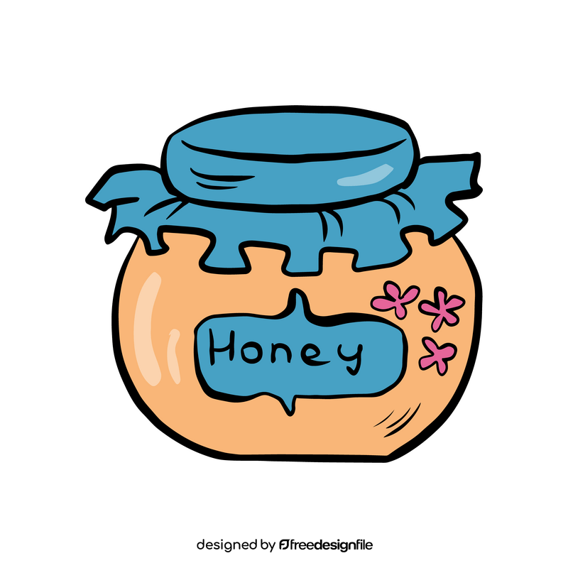 Free jar of honey illustration clipart