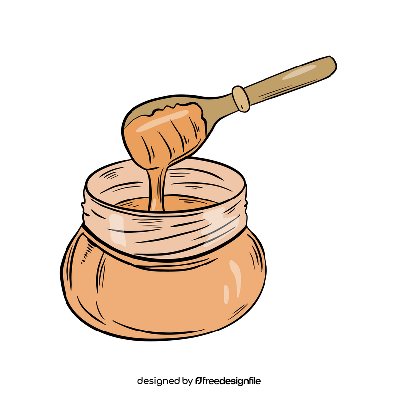 Honey stirrer illustration clipart