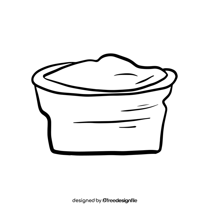 Pet trough drawing black and white clipart