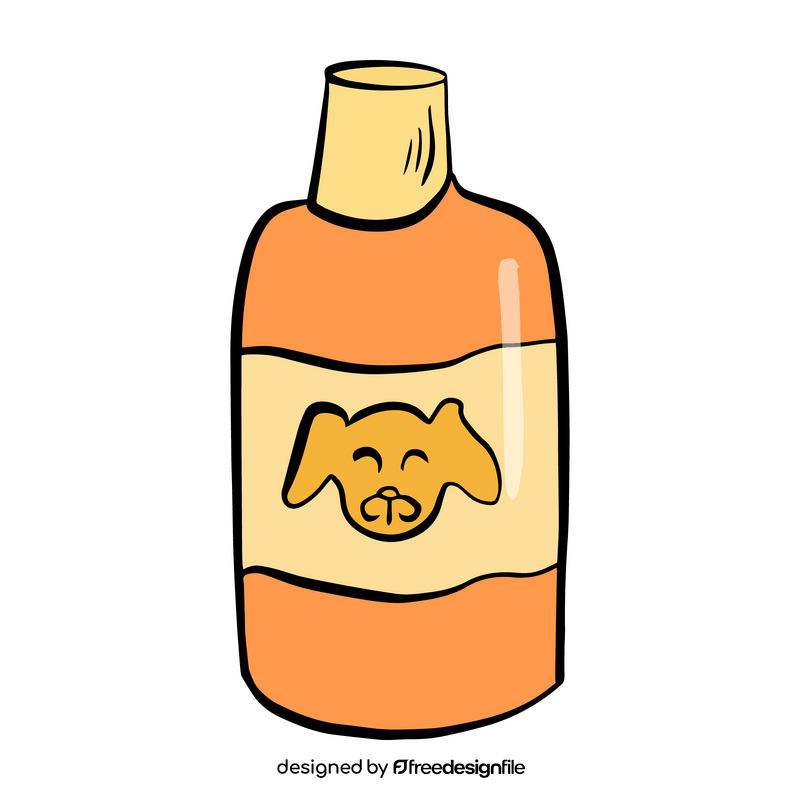 Pet shampoo illustration clipart
