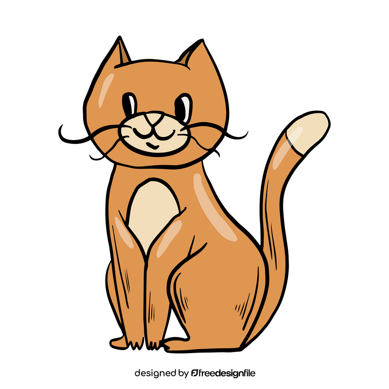 Cute cat illustration clipart