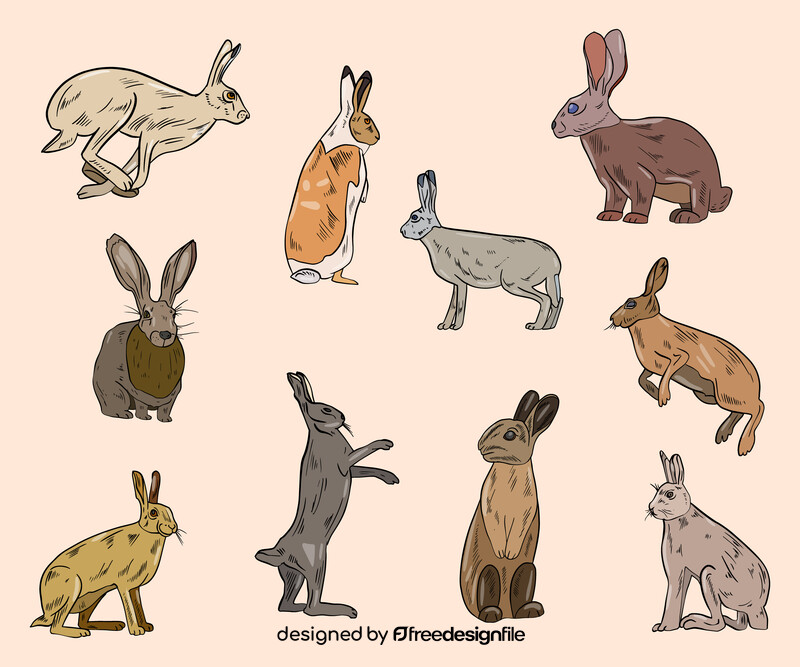 Free hares vector