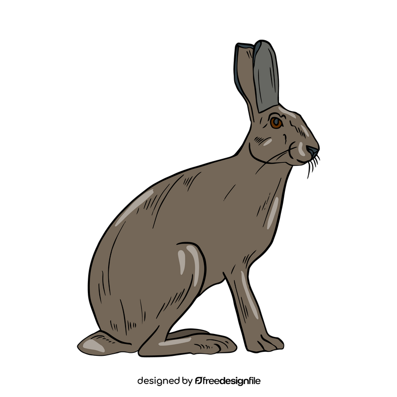Brown hare clipart