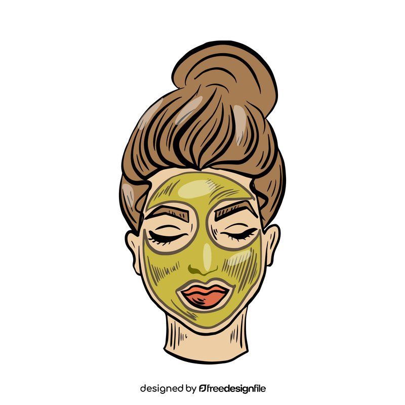 Spa face mask clipart