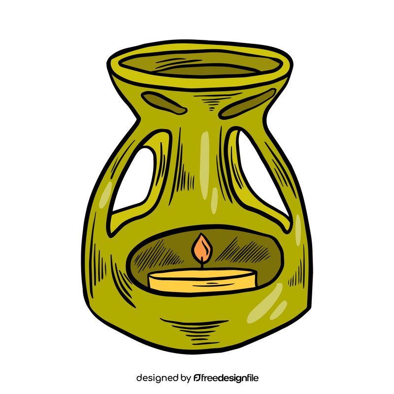 Spa candle illustration clipart