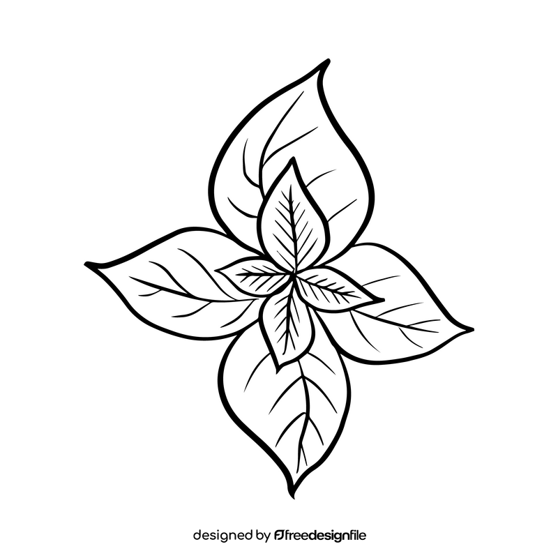Free plant black and white clipart