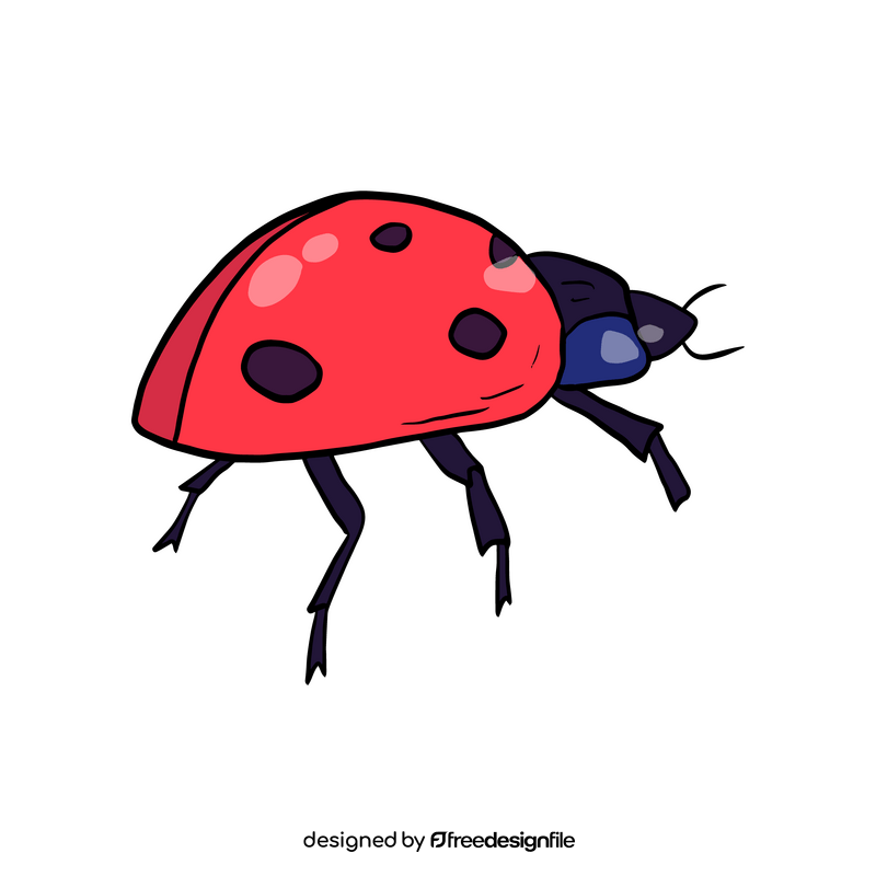 Red ladybug drawing clipart