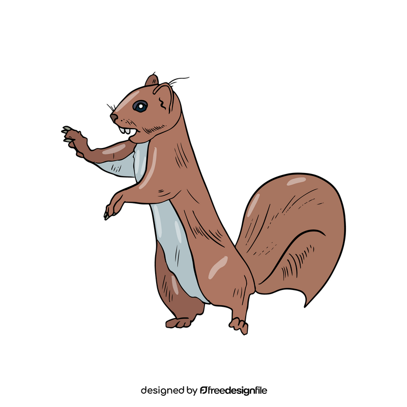Cute squirrel drawing clipart