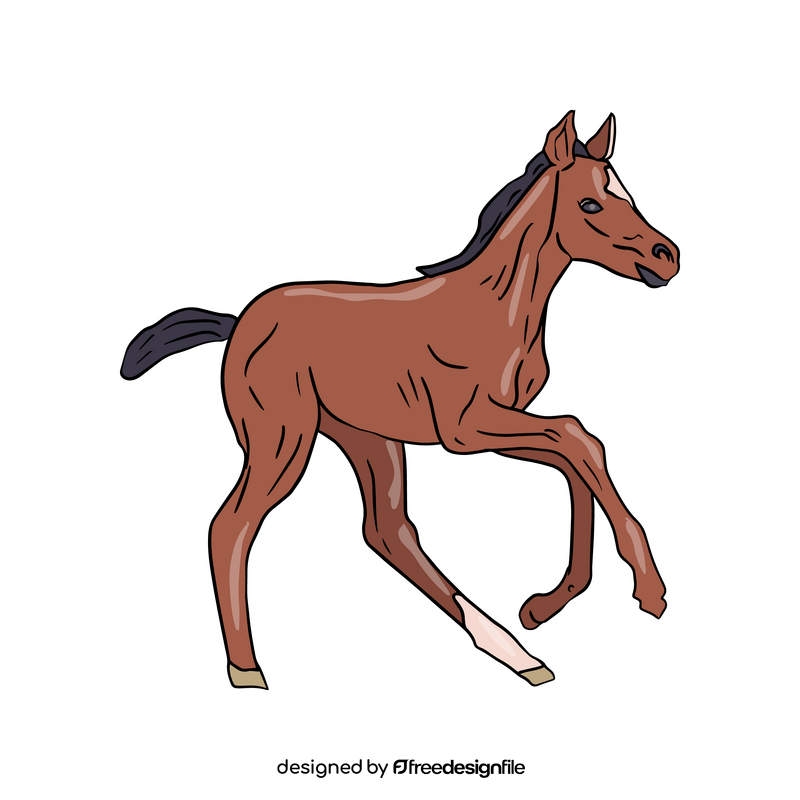 Cute horse drawing clipart