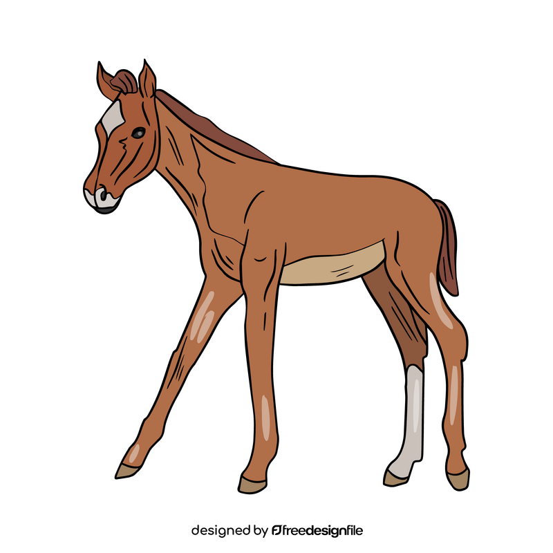 Cute horse illustration clipart