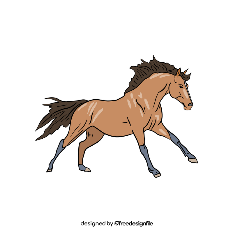 Running horse clipart