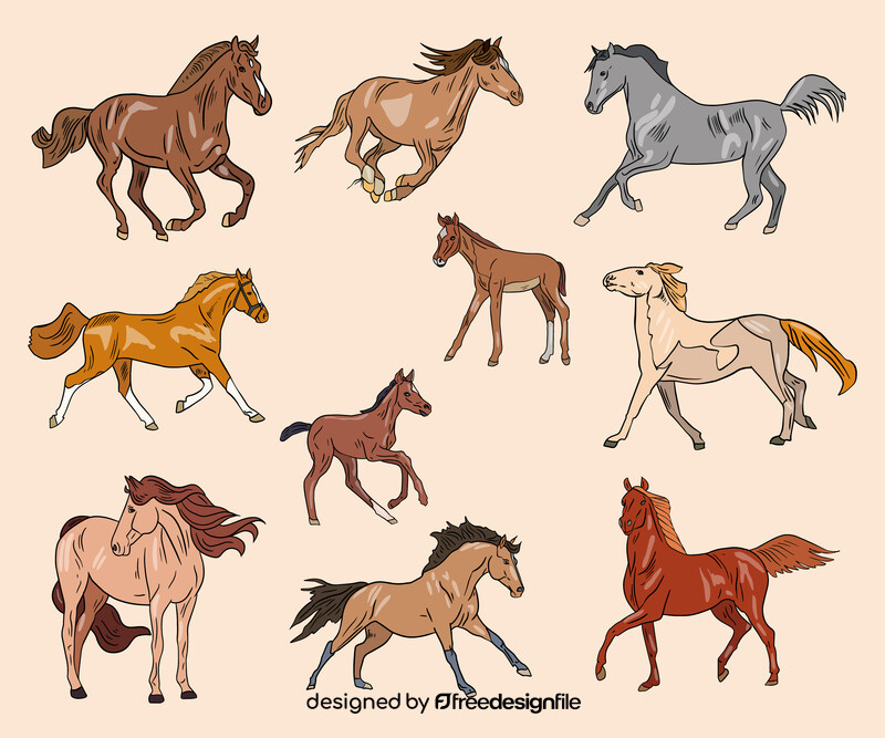 Horses vector