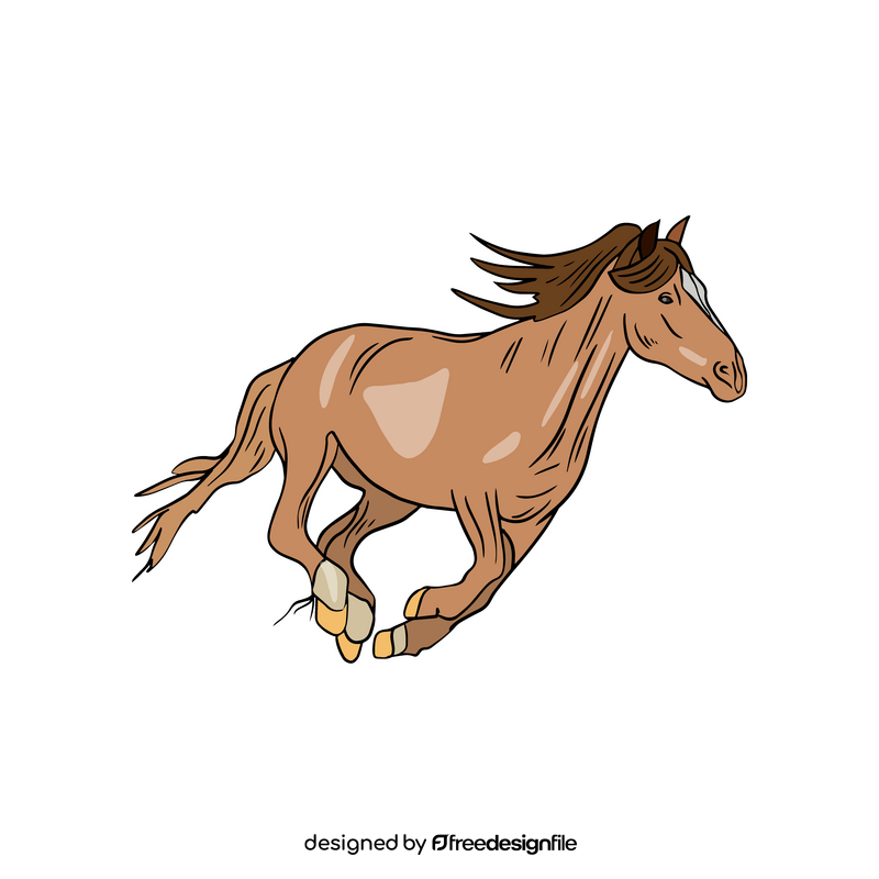 Fast running horse clipart