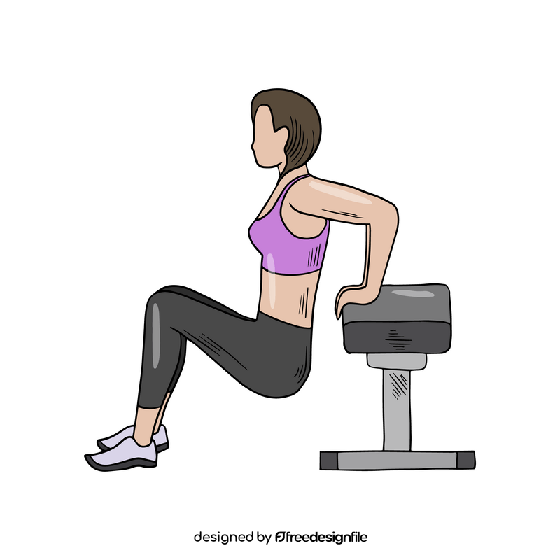 Woman doing exercise clipart