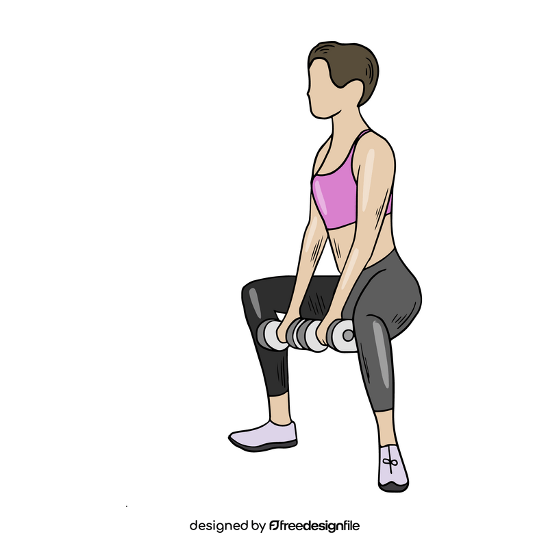 Free woman doing exercise illustration clipart