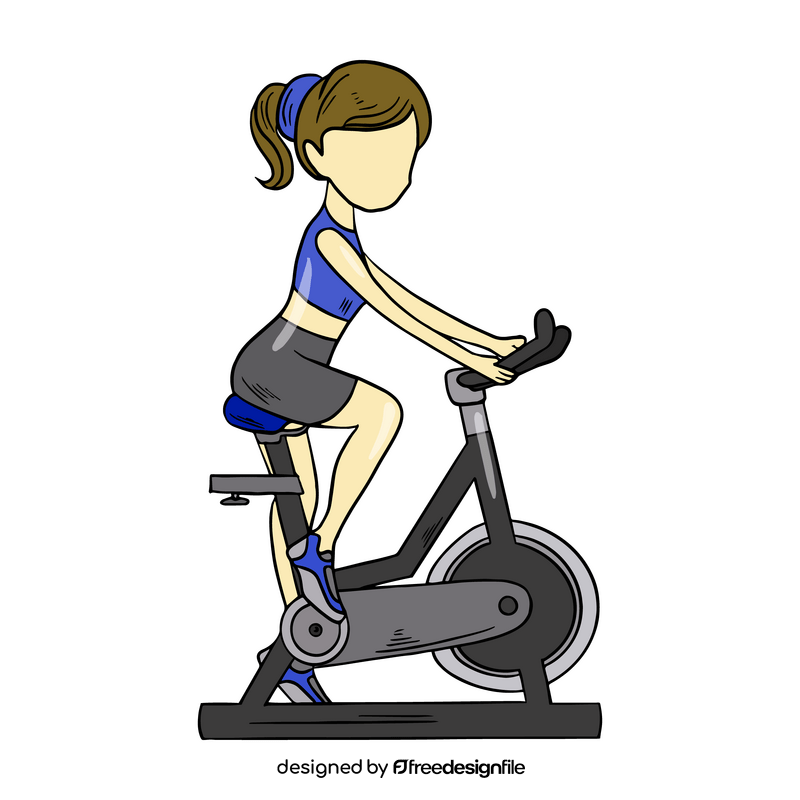 Free woman doing exercises clipart