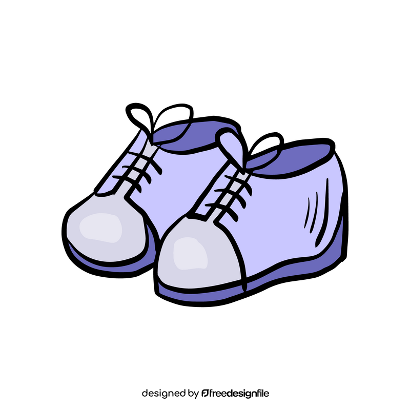 Cute baby booties drawing clipart