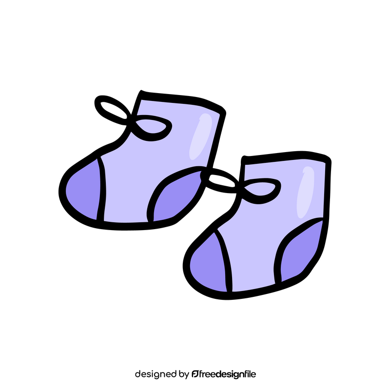 Cute baby booties illustration clipart