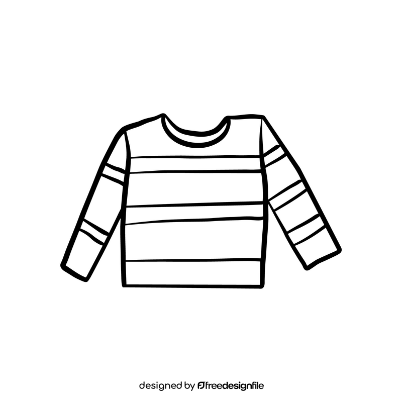 Cute baby jacket illustration black and white clipart