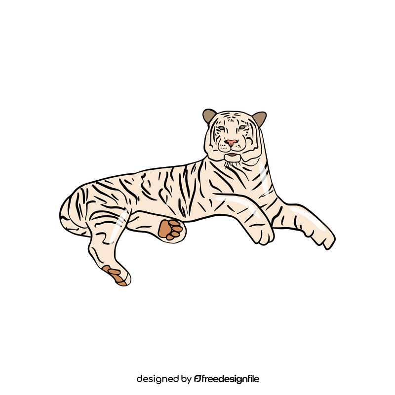 Cartoon tiger drawing clipart