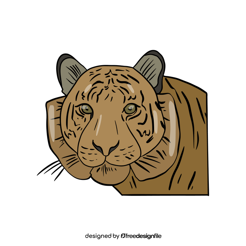 Tiger face clipart