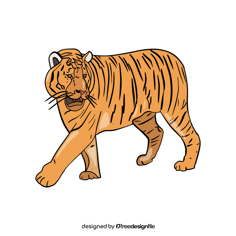 Cartoon tiger clipart