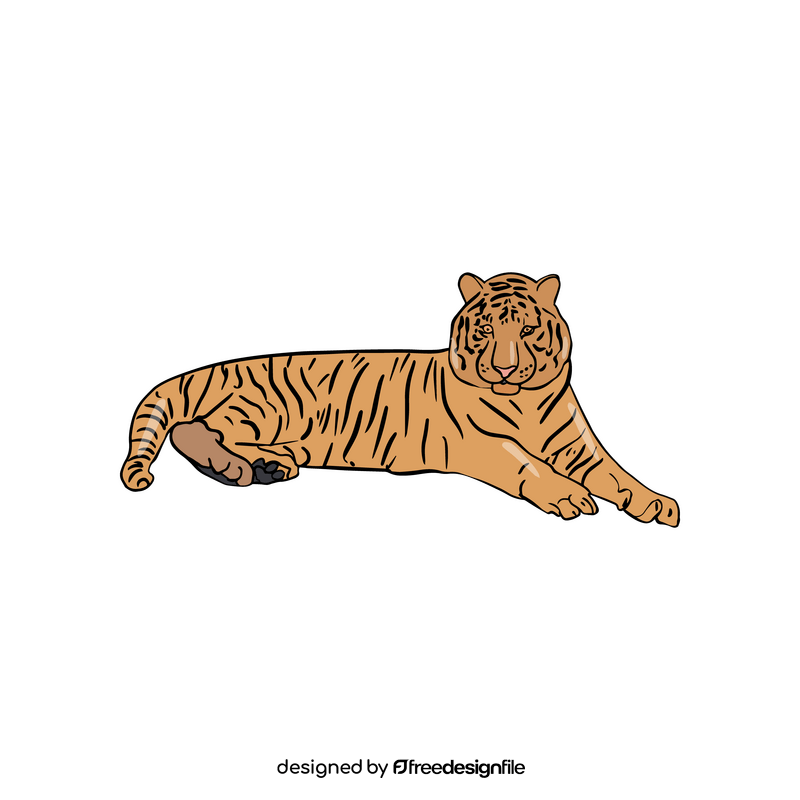 Cute tiger illustration clipart