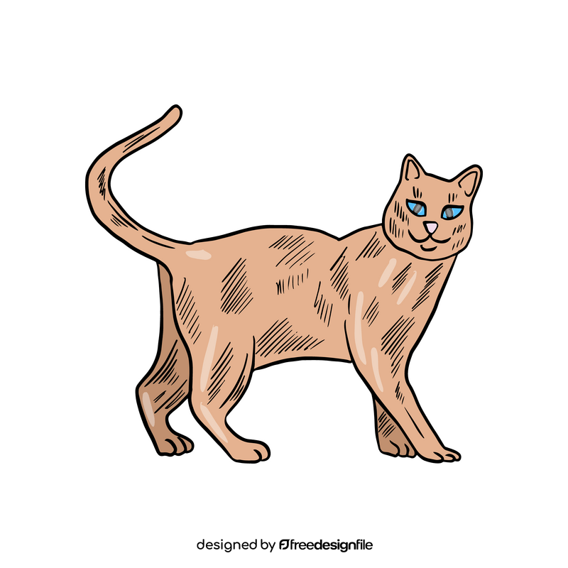 Free cat drawing clipart