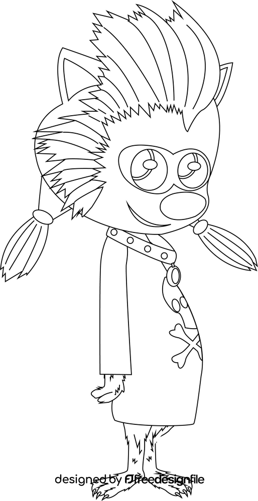 Winnie Hotel Transylvania black and white clipart