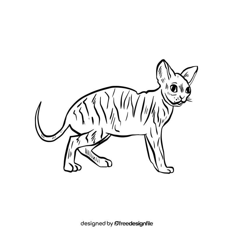 Sphinx black and white clipart