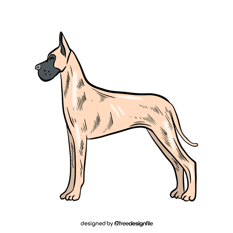 Great Dane dog clipart