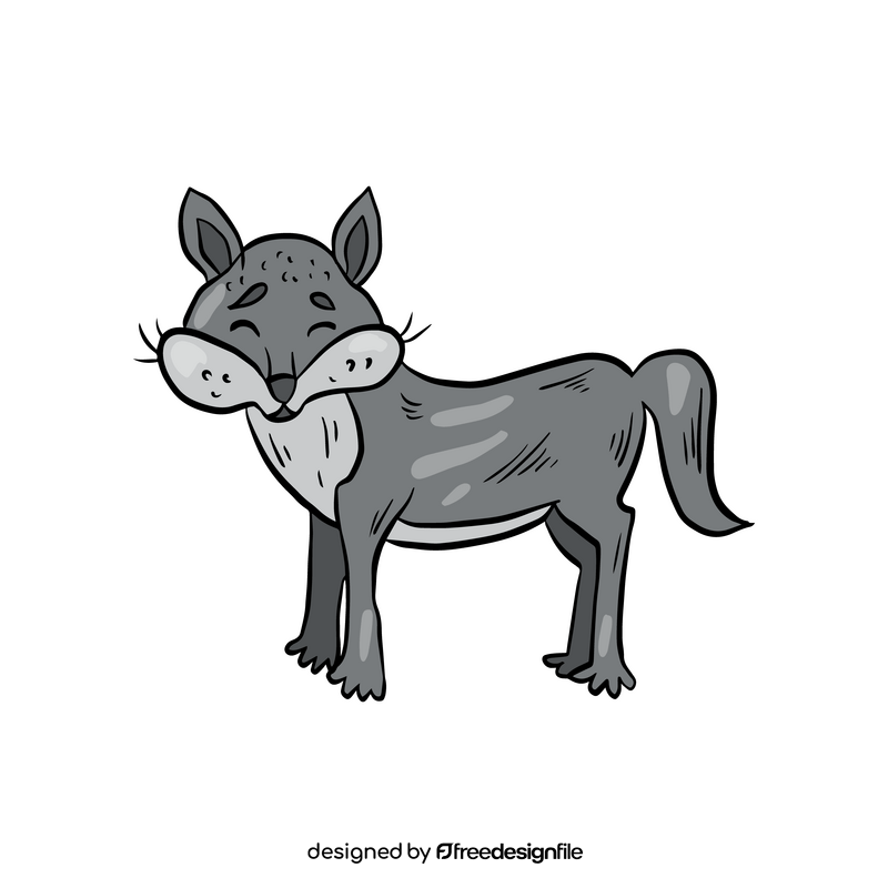 Coyote dog clipart