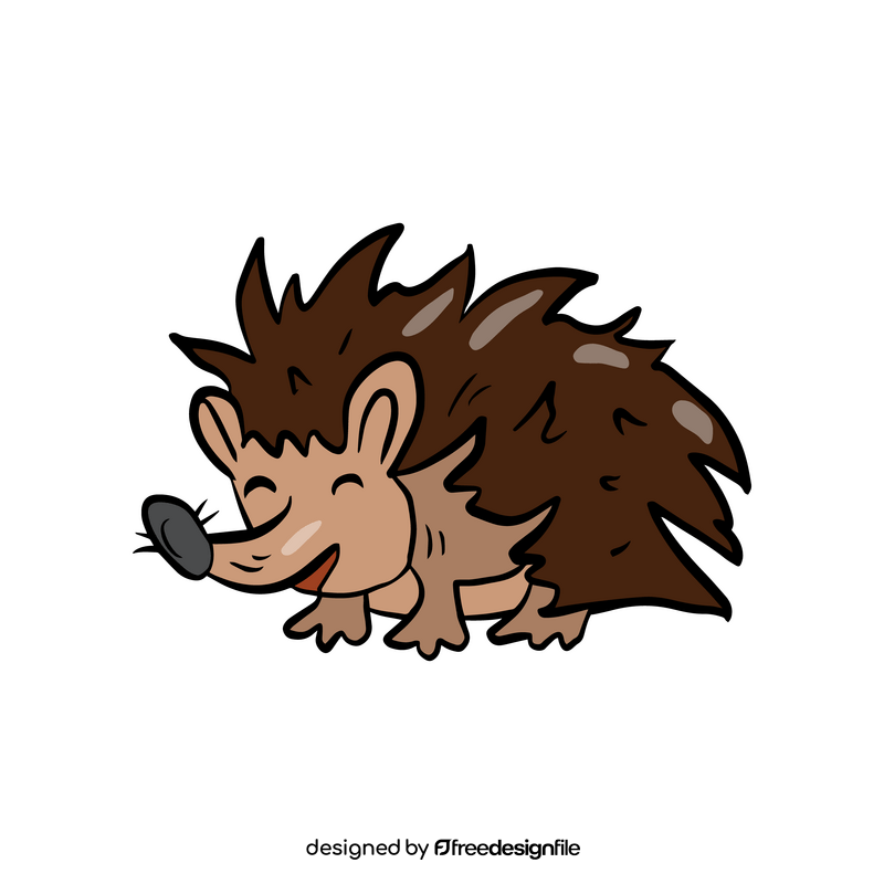 Cute hedgehog cartoon clipart