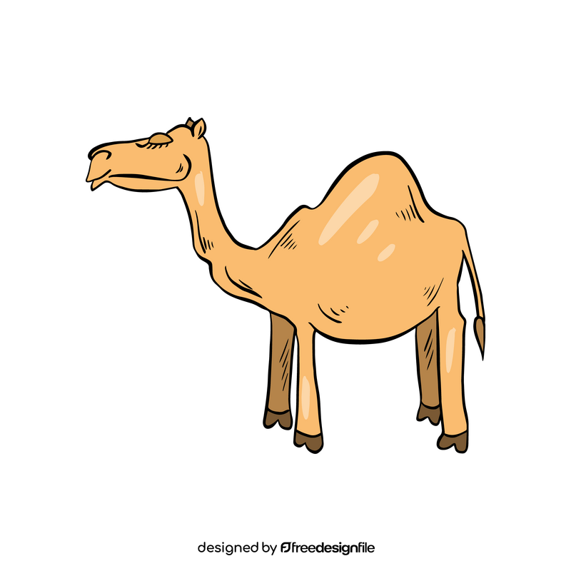 Cute camel drawing clipart