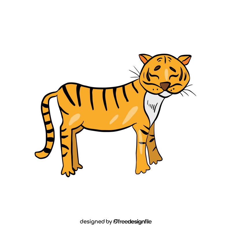 Cartoon tiger illustration clipart