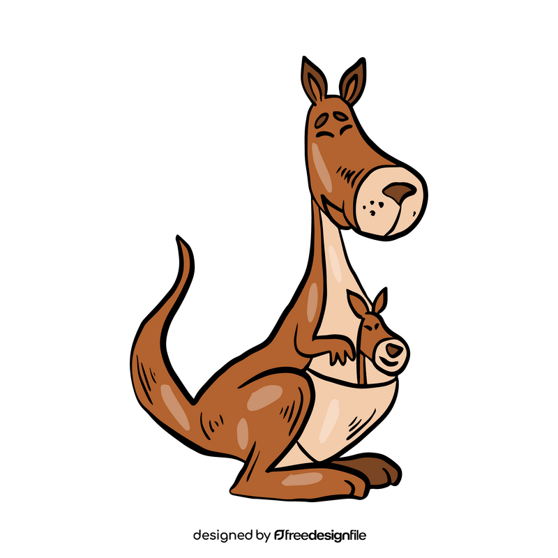 Kangaroo cartoon animal clipart
