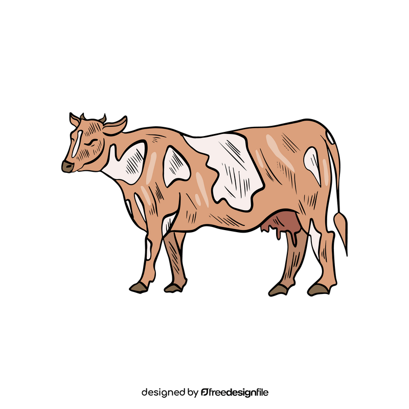 Cow animal drawing clipart
