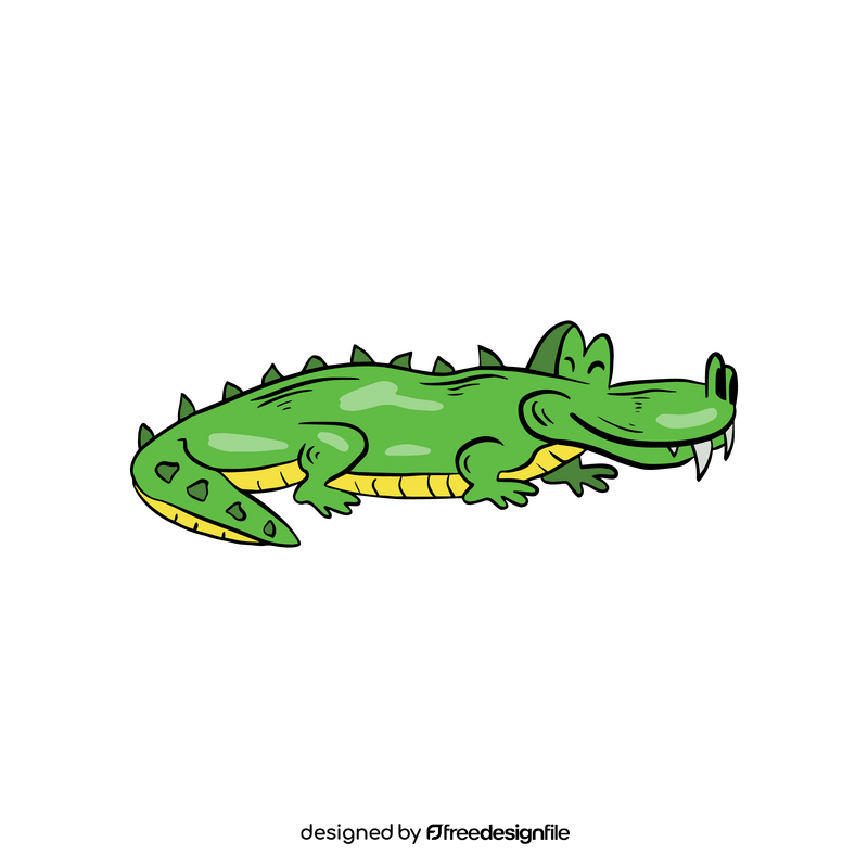 Cartoon crocodile clipart