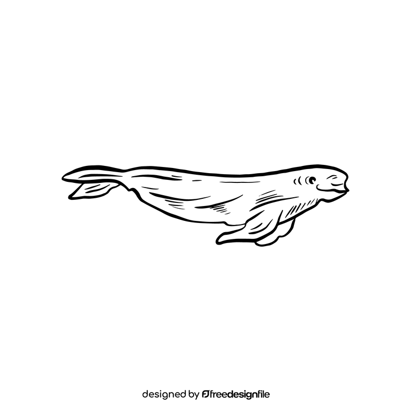 Seal black and white clipart