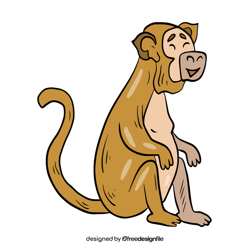 Monkey animal cartoon clipart