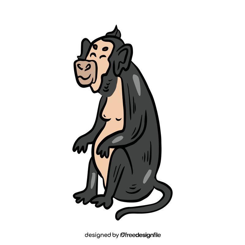 Free monkey illustration clipart