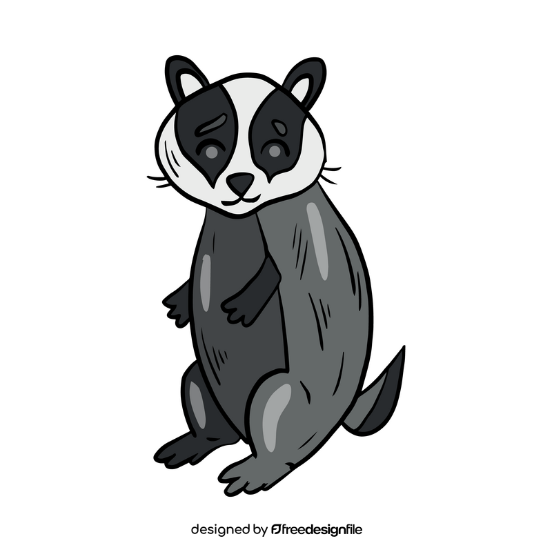 Badger cartoon animal clipart