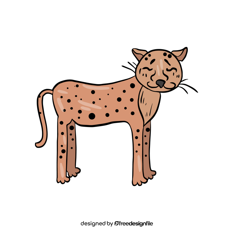 Free cheetah animal clipart vector free download