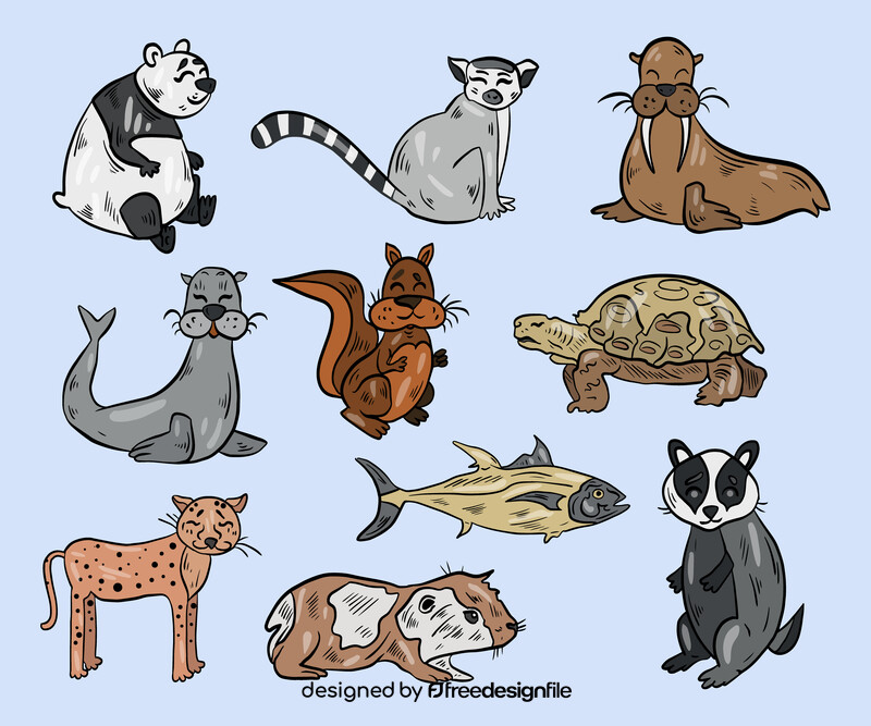 Animals cartoon vector
