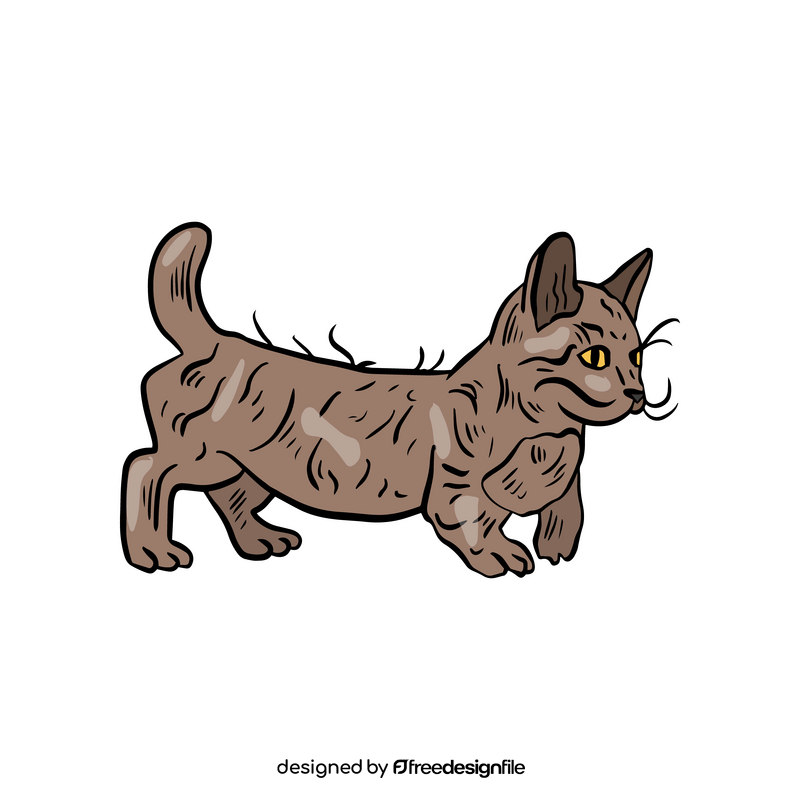 Cute cat pet drawing clipart