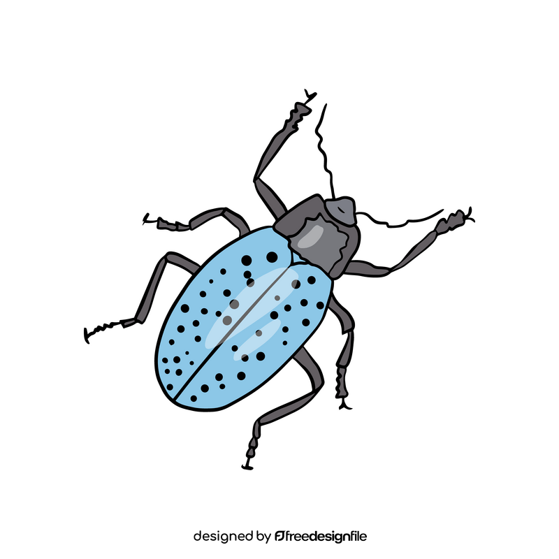 Blue beetle drawing clipart