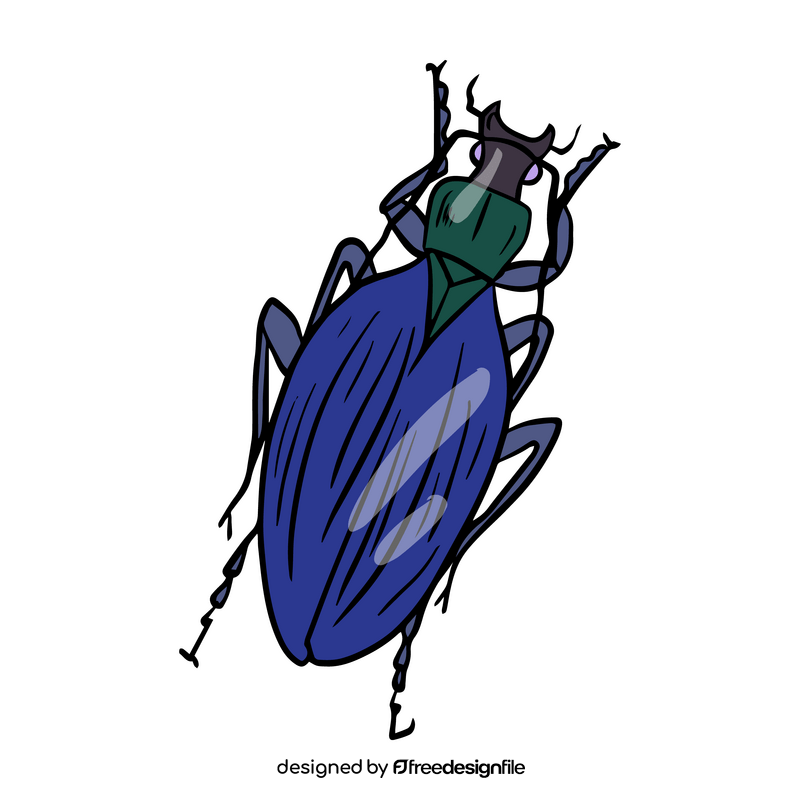 Blue beetle cartoon clipart